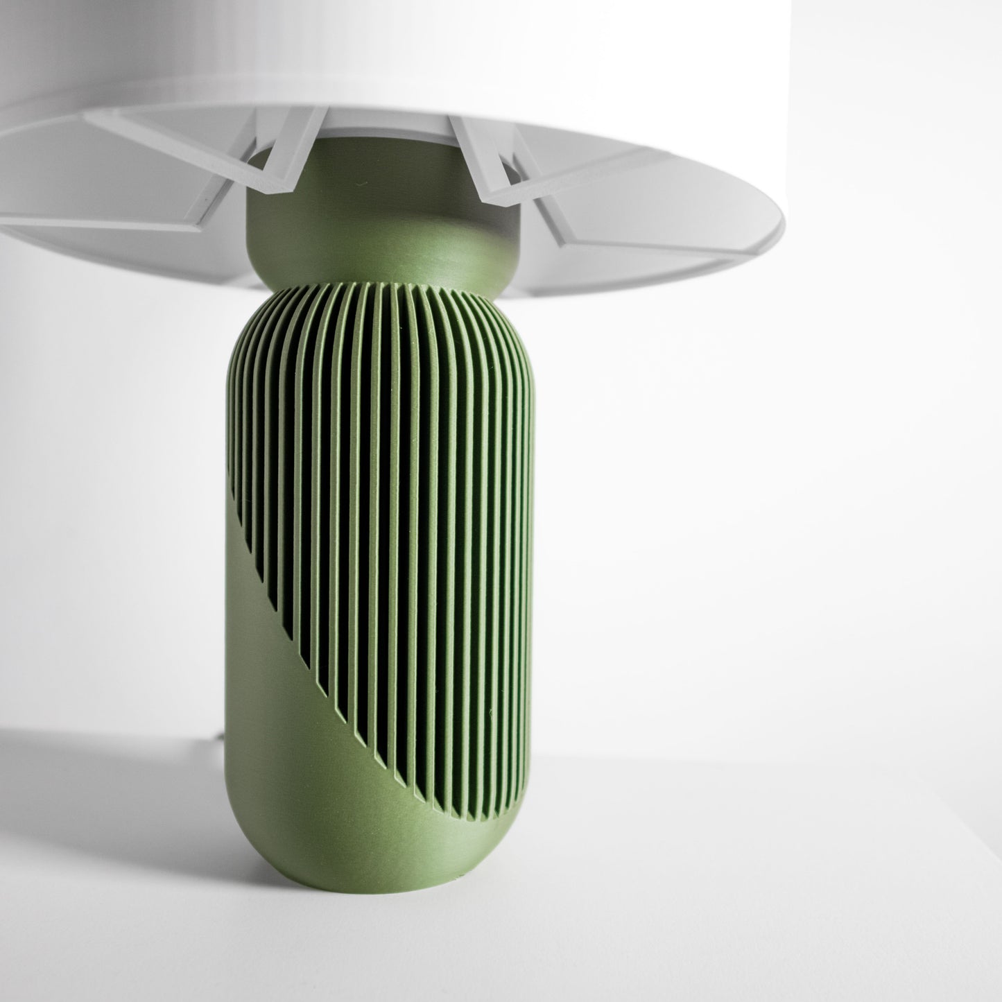 Geometric Table Lamp, Artistic Bedside Nightstand, Ambient Space piece, Minimalist, Art Deco, Japandi Style