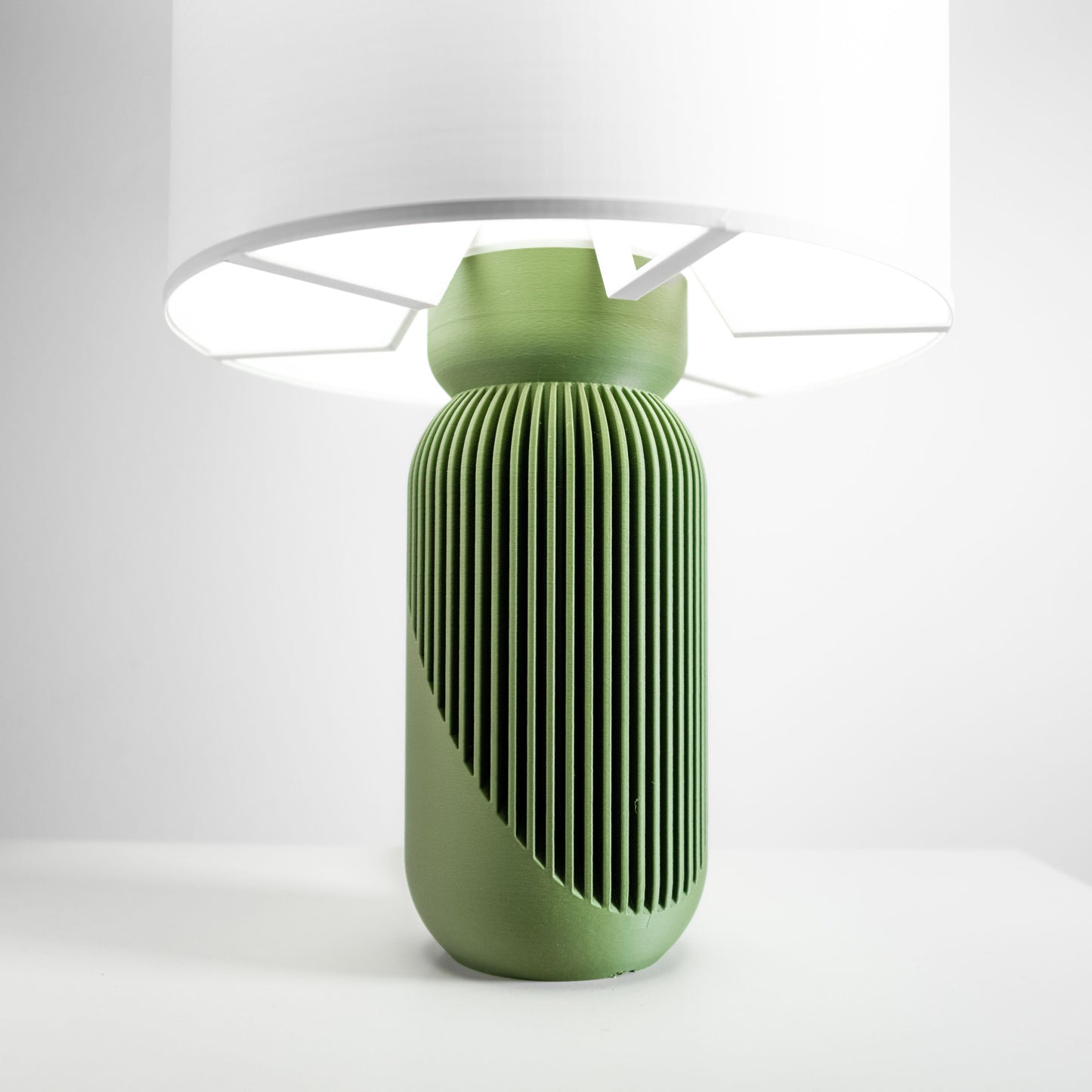 Geometric Table Lamp, Artistic Bedside Nightstand, Ambient Space piece, Minimalist, Art Deco, Japandi Style