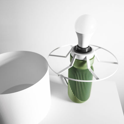 Geometric Table Lamp, Artistic Bedside Nightstand, Ambient Space piece, Minimalist, Art Deco, Japandi Style