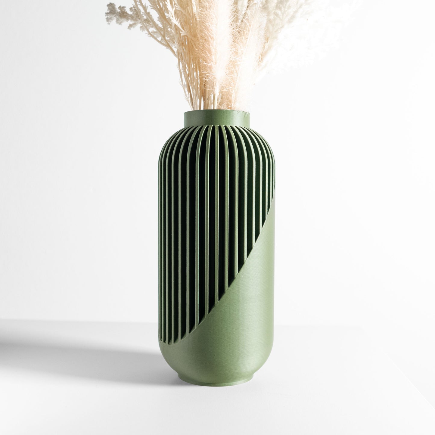 Flower Vase, Scandinavian Textured Minimalist Geometric Sculptural Desk Decorative Accent