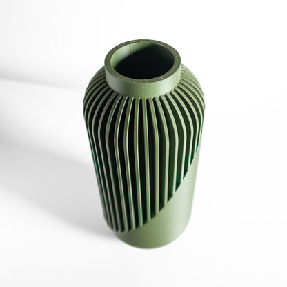 Flower Vase, Scandinavian Textured Minimalist Geometric Sculptural Desk Decorative Accent