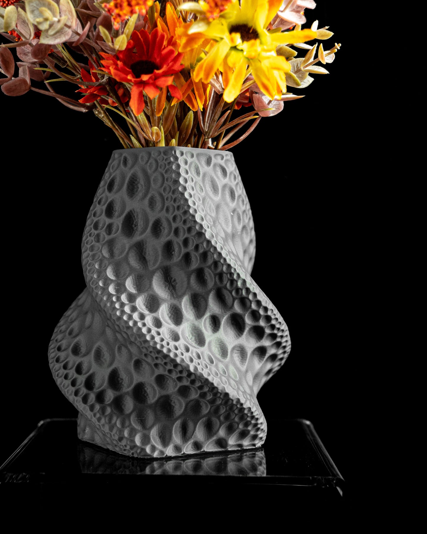 Moon Vase, Modern Tabletop Flower Holder, Mantel Accent, Ceramic Looked Piece, No Ordinary Decor