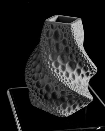 Moon Vase, Modern Tabletop Flower Holder, Mantel Accent, Ceramic Looked Piece, No Ordinary Decor