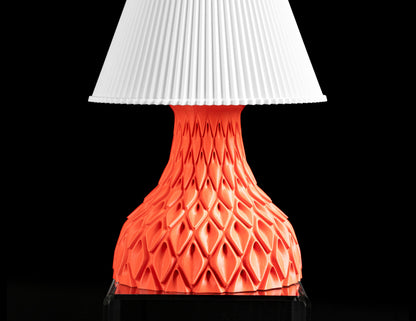 Table Lamp, Geometric Nightstand Lighting, Modern Japandi Ambient Bedroom Illumination