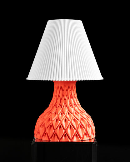 Table Lamp, Geometric Nightstand Lighting, Modern Japandi Ambient Bedroom Illumination