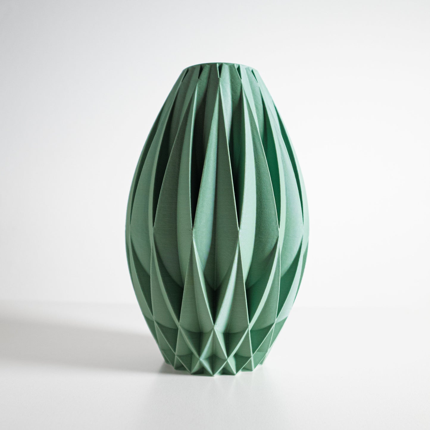 Flower Vase, Modern Ribbed Sculptural Tabletop Accent, Scandinavian Organic Decor