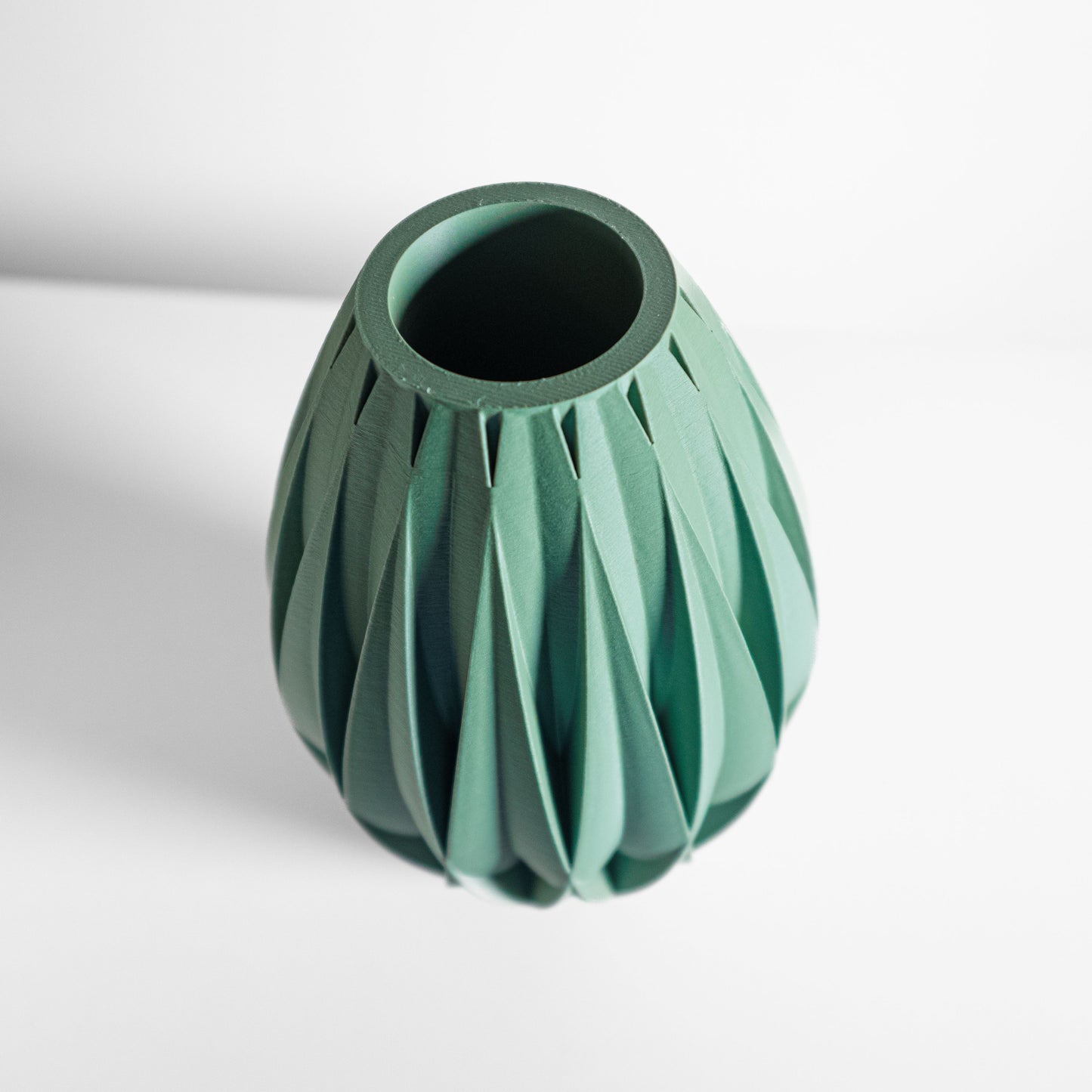 Flower Vase, Modern Ribbed Sculptural Tabletop Accent, Scandinavian Organic Decor