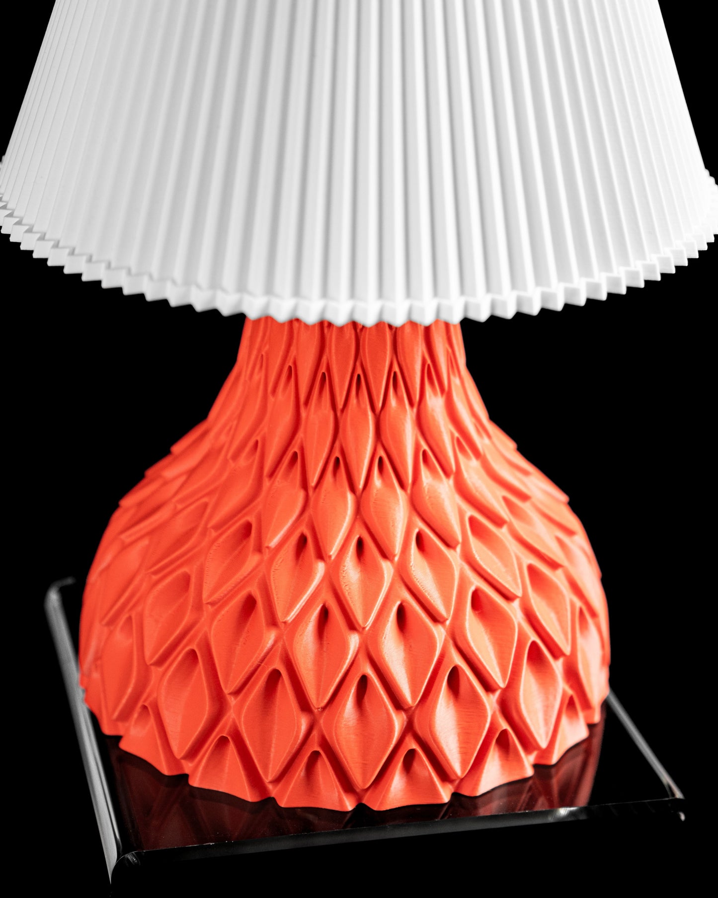 Table Lamp, Geometric Nightstand Lighting, Modern Japandi Ambient Bedroom Illumination