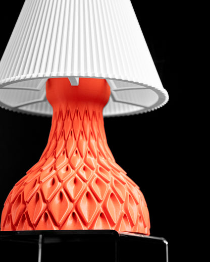 Table Lamp, Geometric Nightstand Lighting, Modern Japandi Ambient Bedroom Illumination