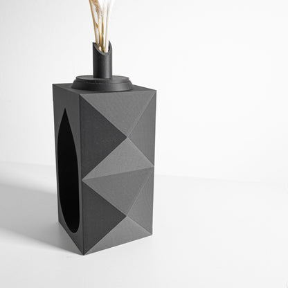 Vase Curved Organic Silhouette, Single-Stem Holder, Modern Table Accent, Lightweight Wabi Sabi Design