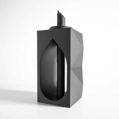 Vase Curved Organic Silhouette, Single-Stem Holder, Modern Table Accent, Lightweight Wabi Sabi Design