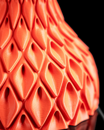 Table Lamp, Geometric Nightstand Lighting, Modern Japandi Ambient Bedroom Illumination