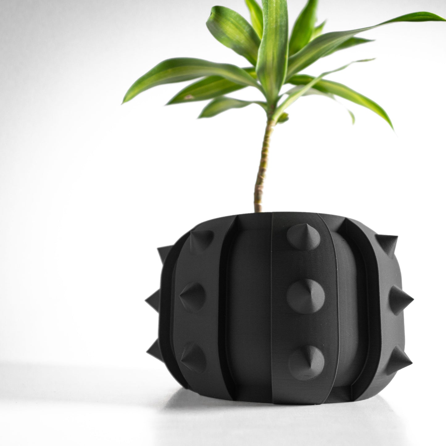 Planter Pot Contemporary Vessel, Indoor Plant Holder, Succulent Minimalist Organizer, Drainage Container, Clay Look