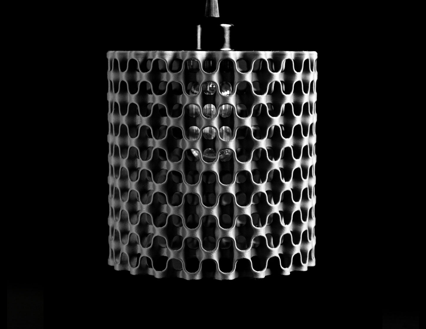 Pendant Light, Modern Island Lighting, Midcentury Sculptural Hanging Lamp Charcoal