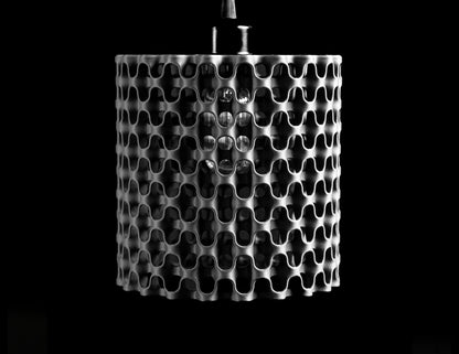 Pendant Light, Modern Island Lighting, Midcentury Sculptural Hanging Lamp Charcoal