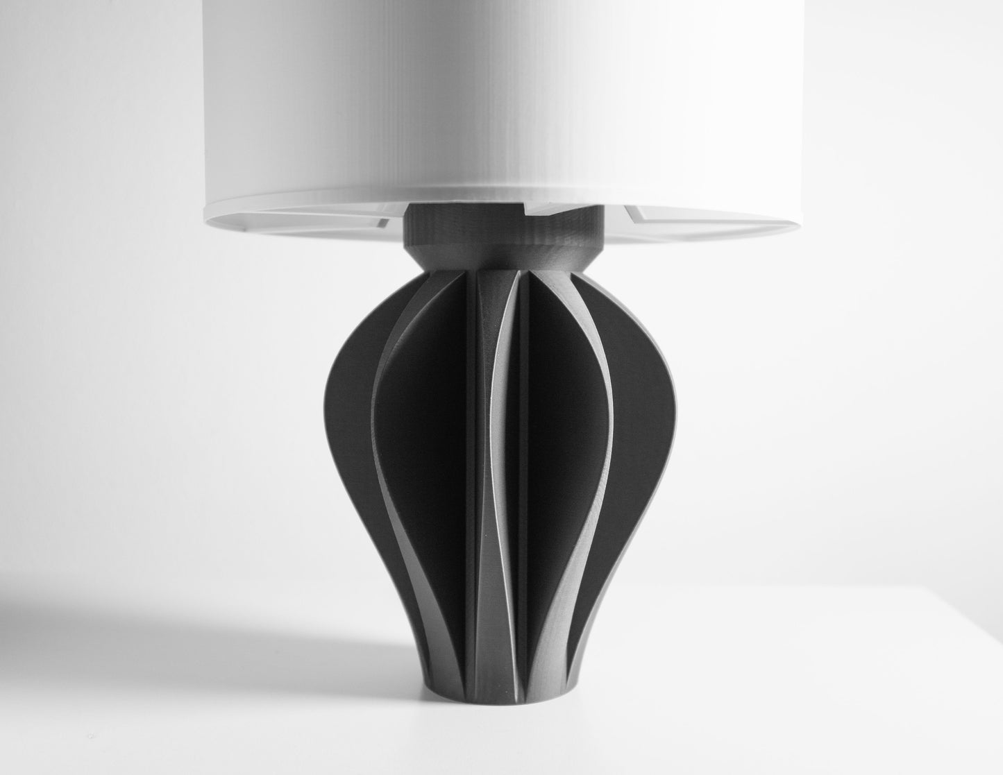 Sculptural Contemporary Table Lamp, Minimalist Bedside Desk Light, Nightstand Ambient Lighting, Energy Efficient