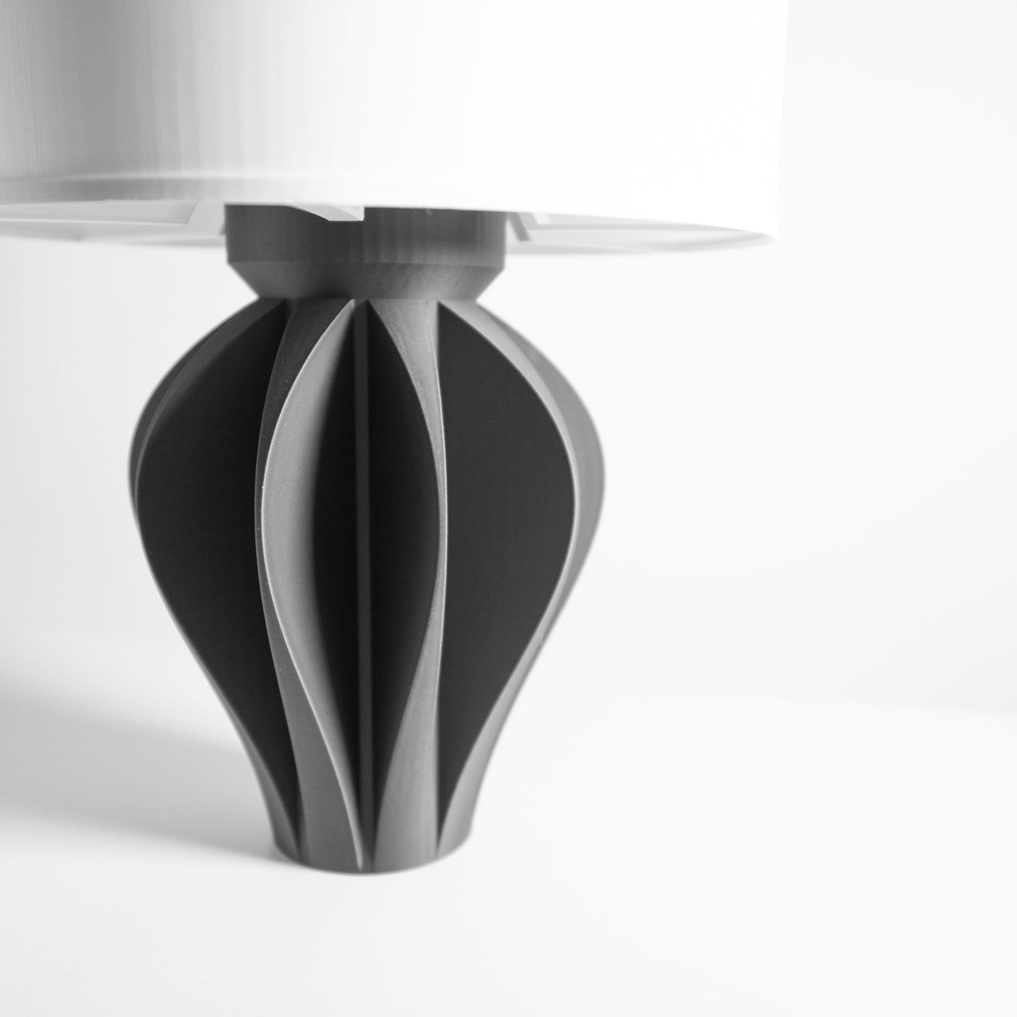 Sculptural Contemporary Table Lamp, Minimalist Bedside Desk Light, Nightstand Ambient Lighting, Energy Efficient