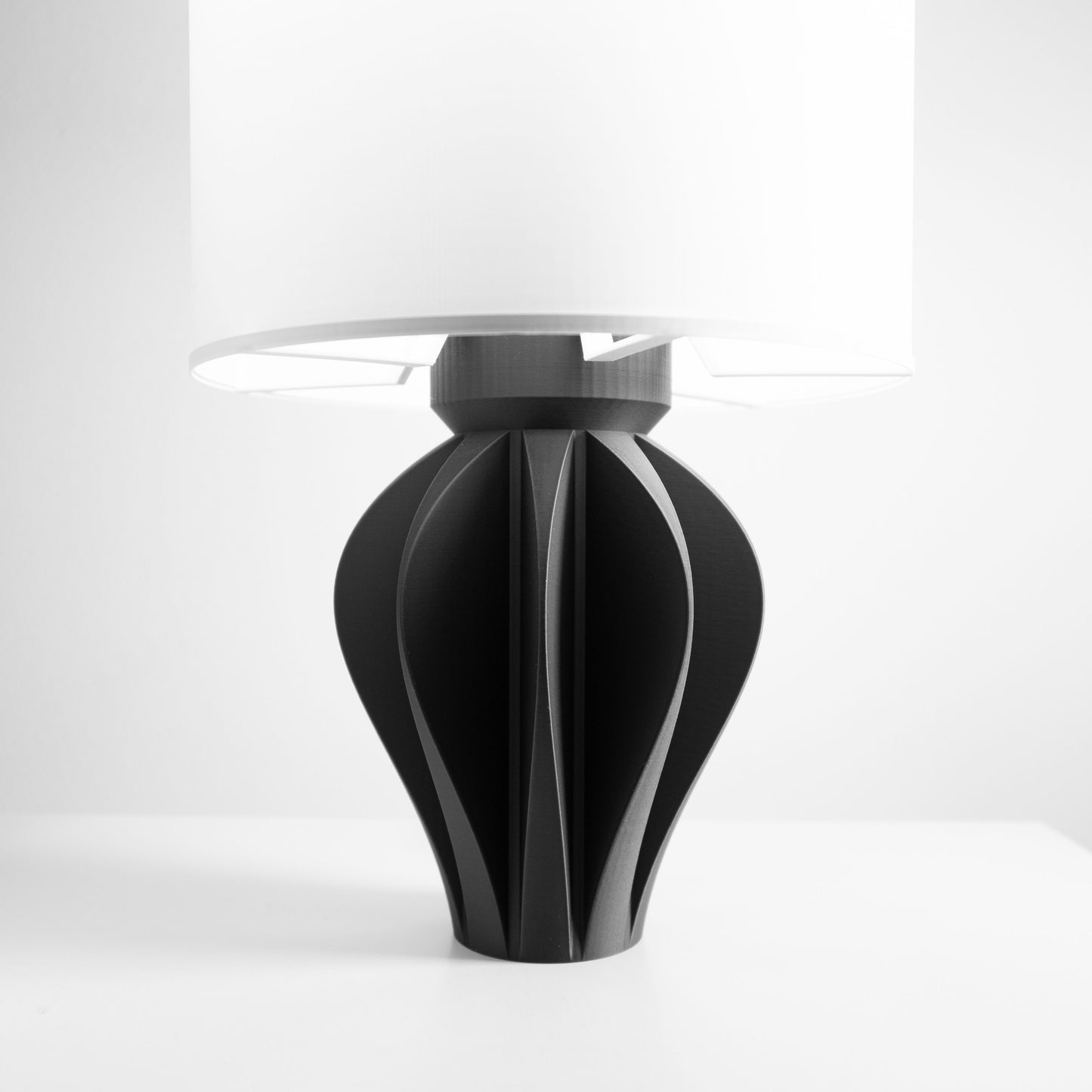 Sculptural Contemporary Table Lamp, Minimalist Bedside Desk Light, Nightstand Ambient Lighting, Energy Efficient