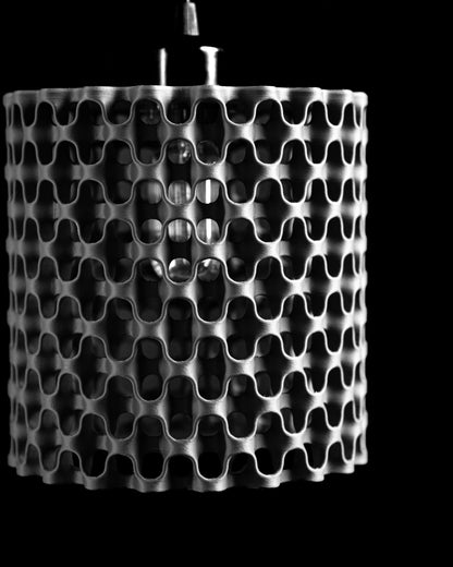 Pendant Light, Modern Island Lighting, Midcentury Sculptural Hanging Lamp Charcoal