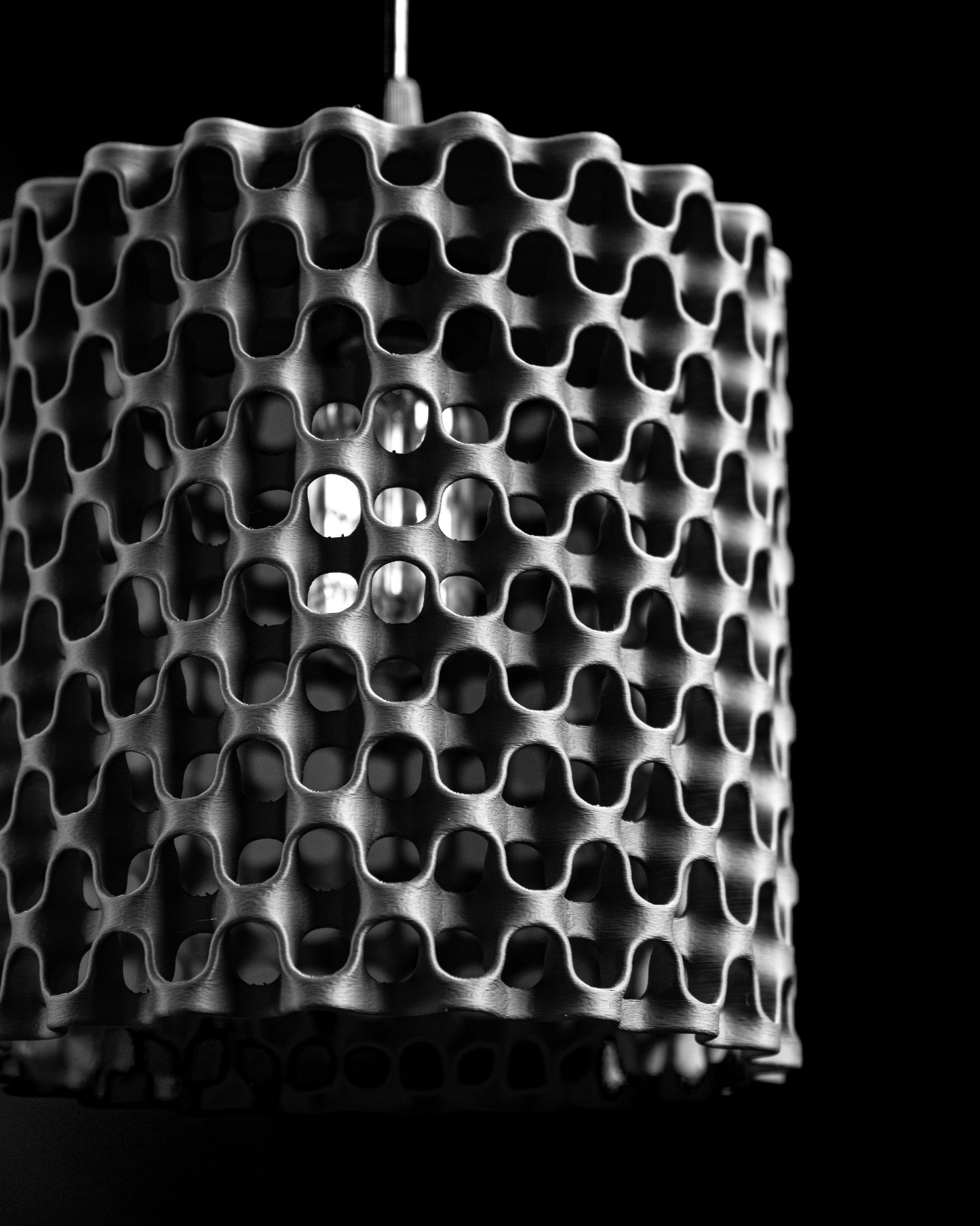 Pendant Light, Modern Island Lighting, Midcentury Sculptural Hanging Lamp Charcoal