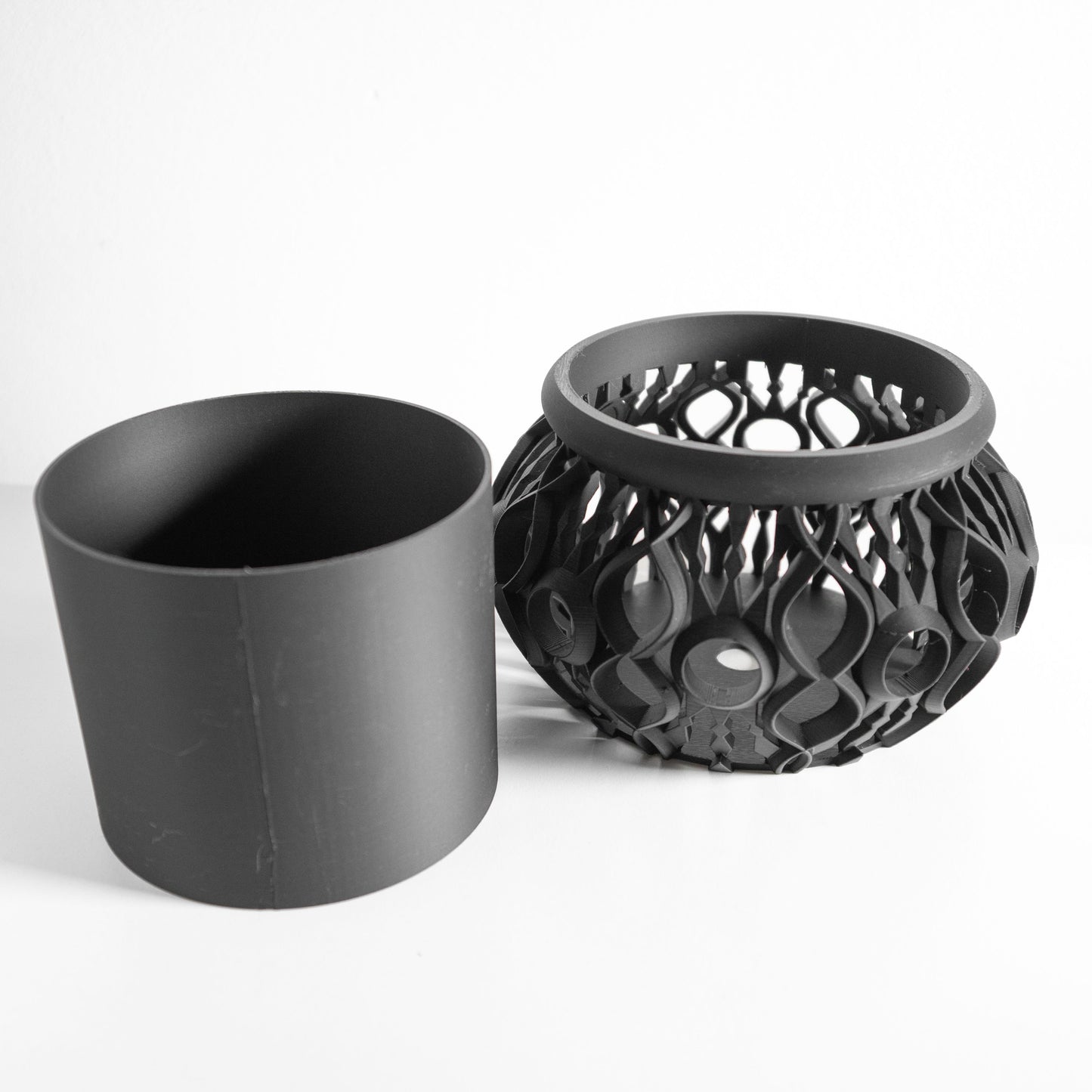 Planter Pot with Insert, Indoor Plant Container, Compact Bloom Basin, Modern Shelf Herb Dish