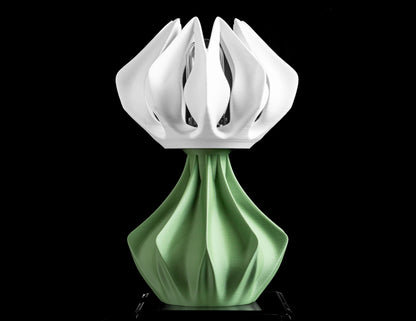 Ambient Table Lamp, Modern Bedside Nightstand Lighting, Sculptural Japandi Accent