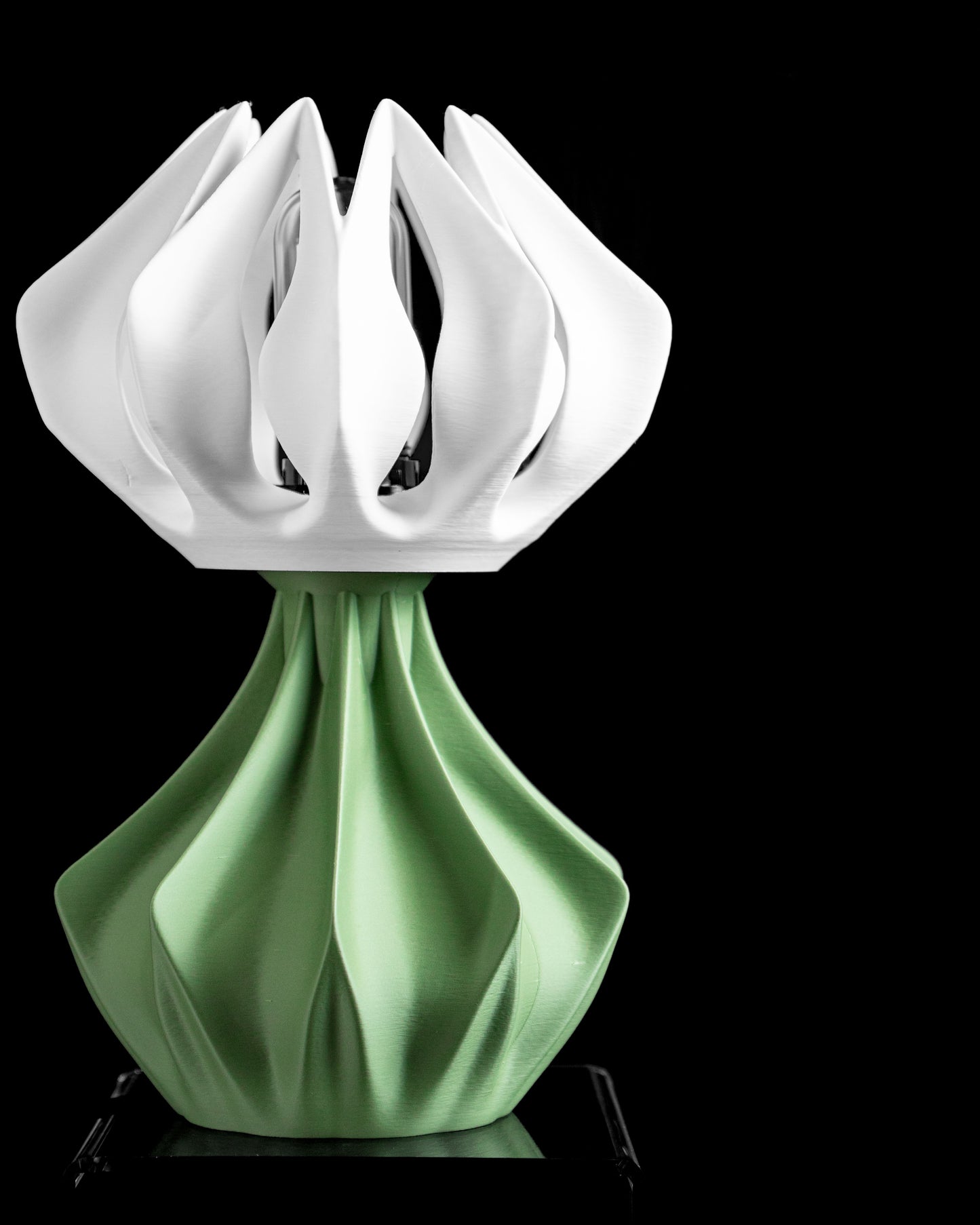 Ambient Table Lamp, Modern Bedside Nightstand Lighting, Sculptural Japandi Accent