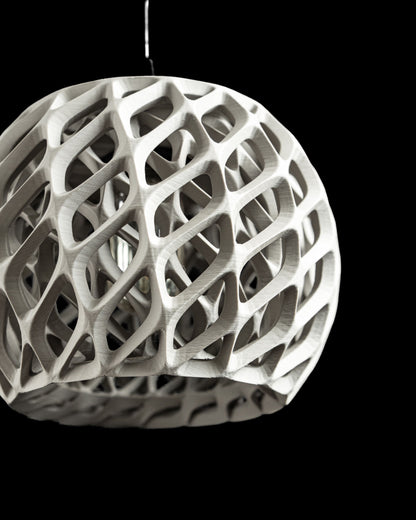 Pendant Light, Sculptural Lampshade, Minimal Ceiling, Modern Ambient, Dining Fixture