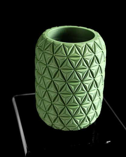 Modern Vase, Architectural Tabletop Accent, Curated Mantel Flower Holder Minimal