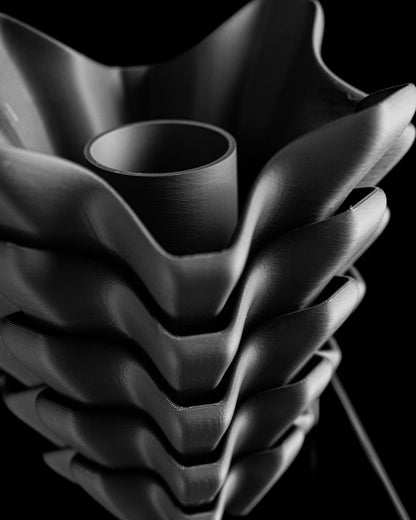 Geometric Vase, Modern Accent Vessel, Contoured Flower Holder, Desk Organizer, Mantel