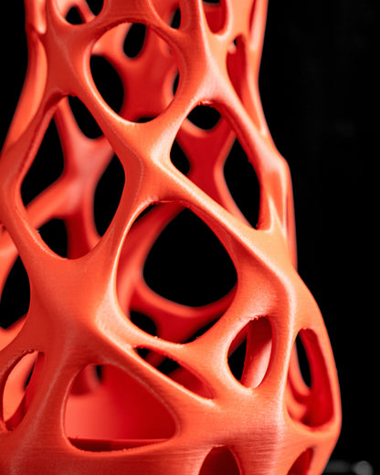 Modern Vase, Fractal Geometry Budholder, Ceramic Textured Mantelpiece Accent Statement