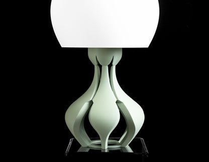 Table Lamp, Bedside Lighting, Ambient Glow Accent, Contemporary Sculptural Illumination