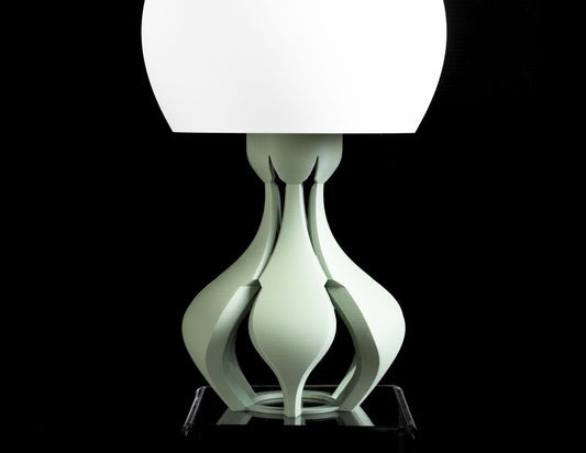Table Lamp, Bedside Lighting, Ambient Glow Accent, Contemporary Sculptural Illumination