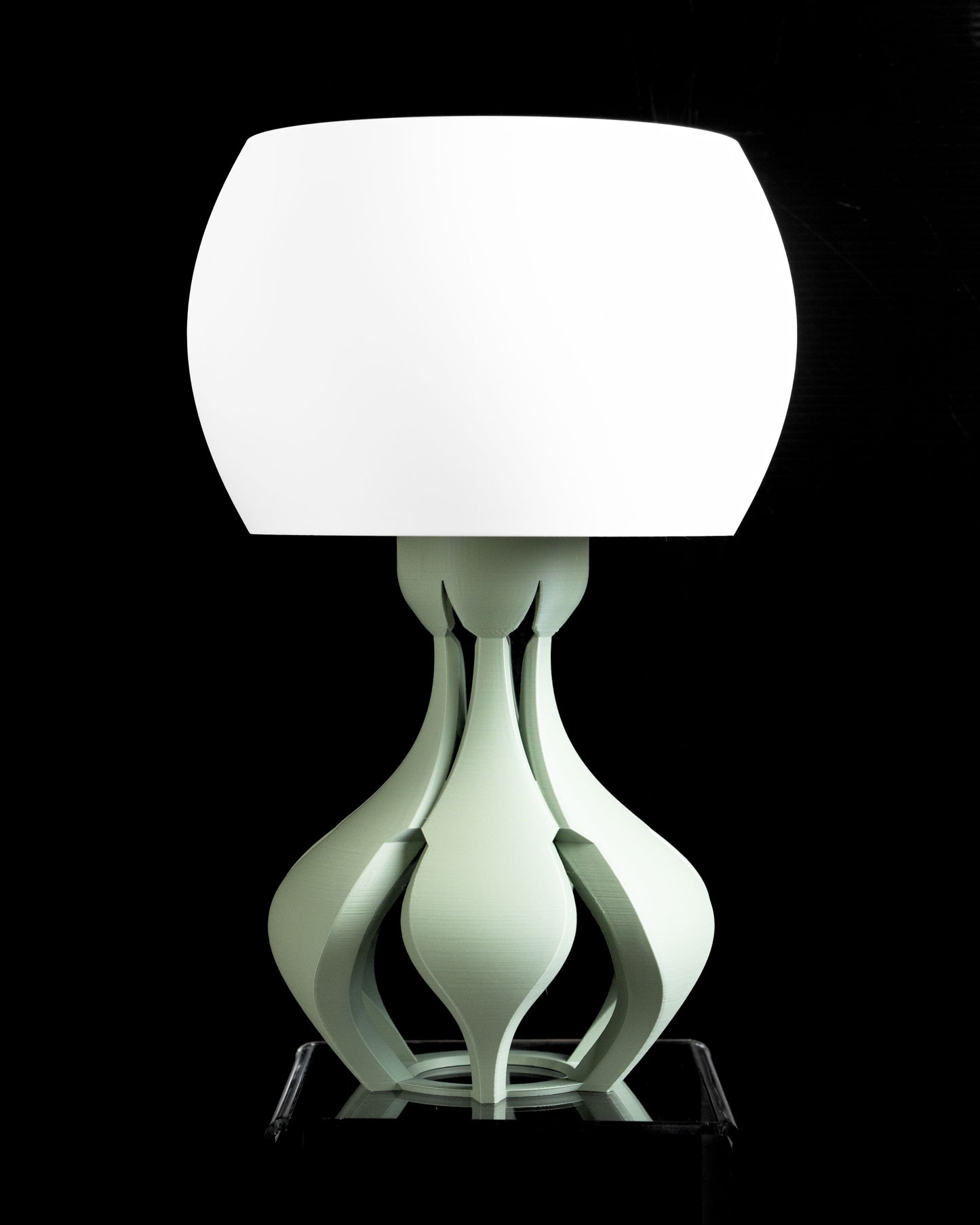 Table Lamp, Bedside Lighting, Ambient Glow Accent, Contemporary Sculptural Illumination