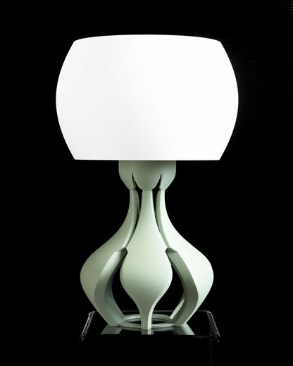 Table Lamp, Bedside Lighting, Ambient Glow Accent, Contemporary Sculptural Illumination