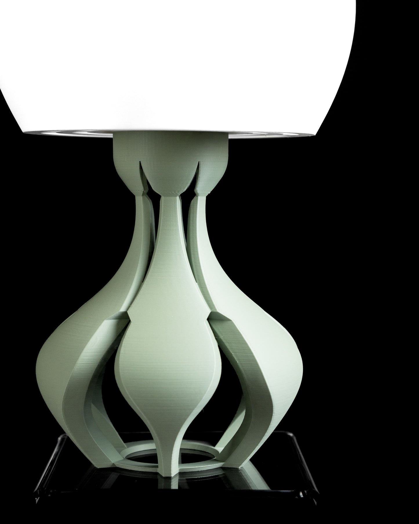 Table Lamp, Bedside Lighting, Ambient Glow Accent, Contemporary Sculptural Illumination