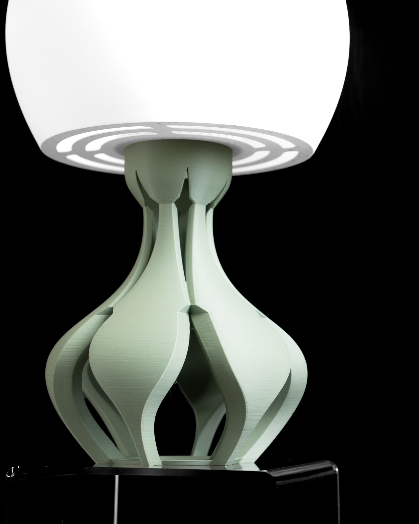 Table Lamp, Bedside Lighting, Ambient Glow Accent, Contemporary Sculptural Illumination