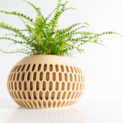 Planter Pot, Geometric Succulent Holder, Minimalist Desktop Organizer, Modern Textured