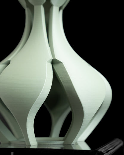 Table Lamp, Bedside Lighting, Ambient Glow Accent, Contemporary Sculptural Illumination