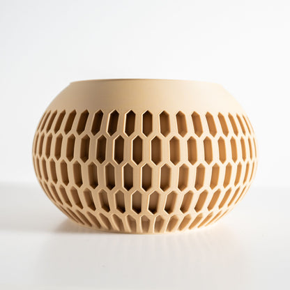 Planter Pot, Geometric Succulent Holder, Minimalist Desktop Organizer, Modern Textured