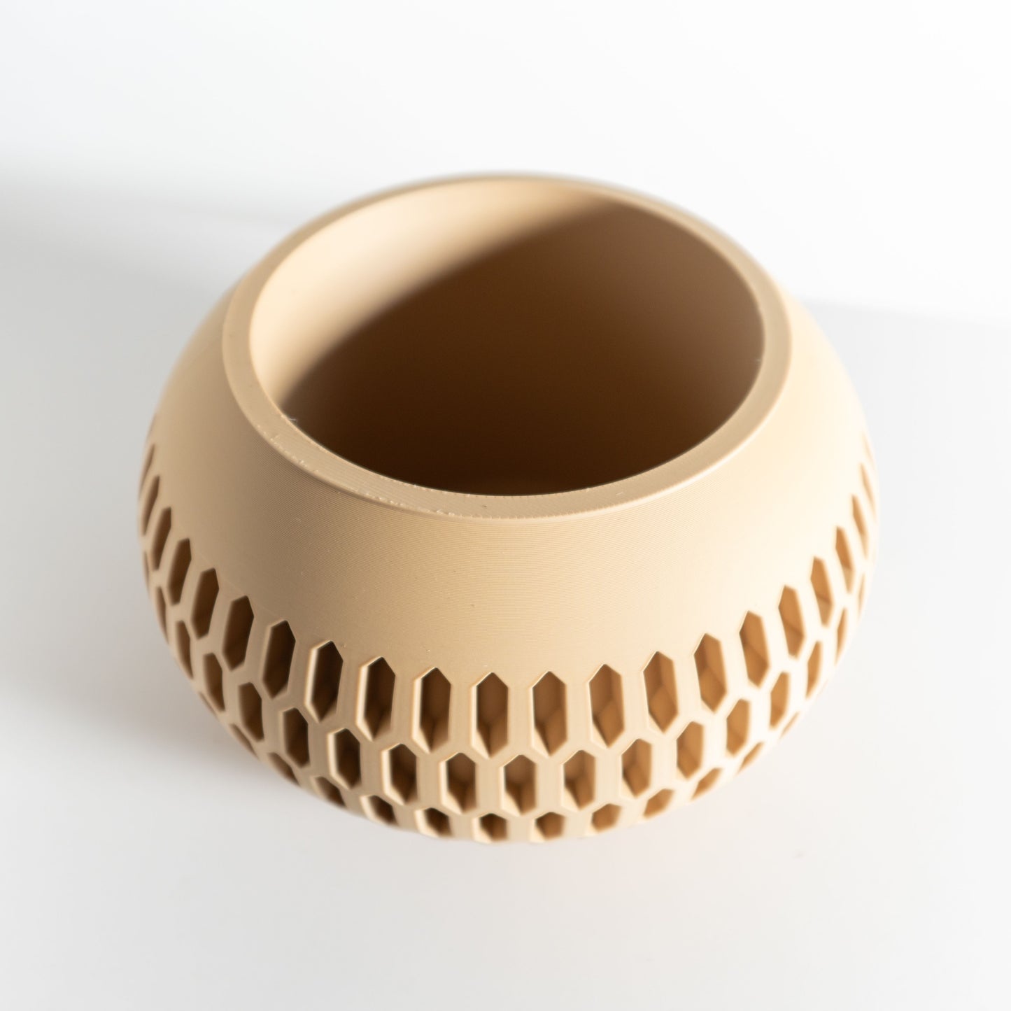 Planter Pot, Geometric Succulent Holder, Minimalist Desktop Organizer, Modern Textured