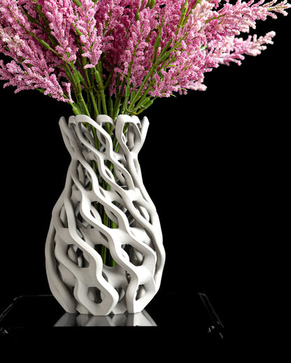Original Vase Chainwork Textured, Modern Tabletop Accent, Stylish Decorative Piece, Japandi Style Bud Holder