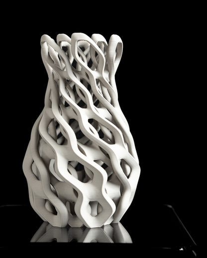 Original Vase Chainwork Textured, Modern Tabletop Accent, Stylish Decorative Piece, Japandi Style Bud Holder