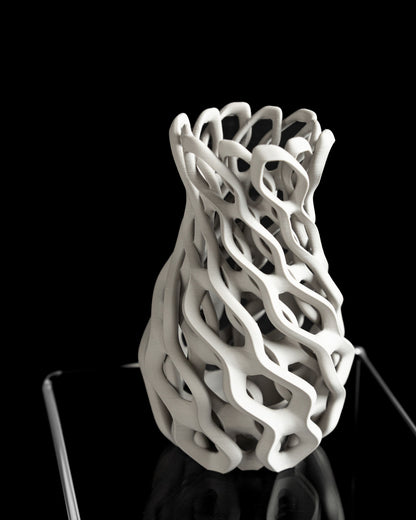 Original Vase Chainwork Textured, Modern Tabletop Accent, Stylish Decorative Piece, Japandi Style Bud Holder