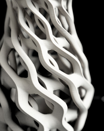 Original Vase Chainwork Textured, Modern Tabletop Accent, Stylish Decorative Piece, Japandi Style Bud Holder