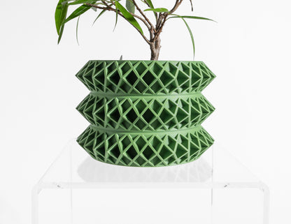 Art Modern Planter Vessel, Stylish Succulent Holder, Geometric Workstation Plant Container, Minimalist