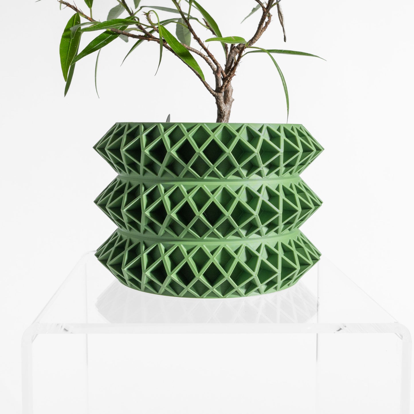 Art Modern Planter Vessel, Stylish Succulent Holder, Geometric Workstation Plant Container, Minimalist