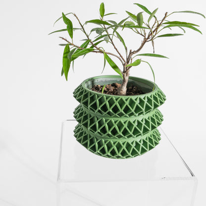 Art Modern Planter Vessel, Stylish Succulent Holder, Geometric Workstation Plant Container, Minimalist