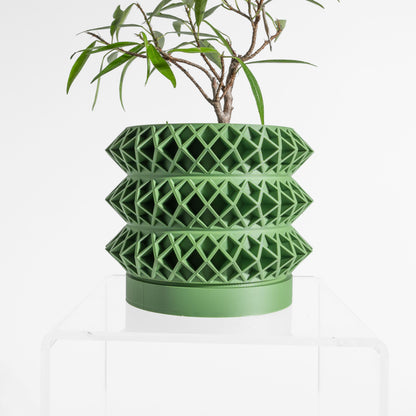 Art Modern Planter Vessel, Stylish Succulent Holder, Geometric Workstation Plant Container, Minimalist