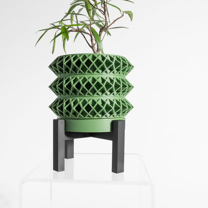 Art Modern Planter Vessel, Stylish Succulent Holder, Geometric Workstation Plant Container, Minimalist